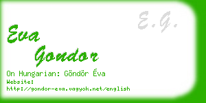 eva gondor business card